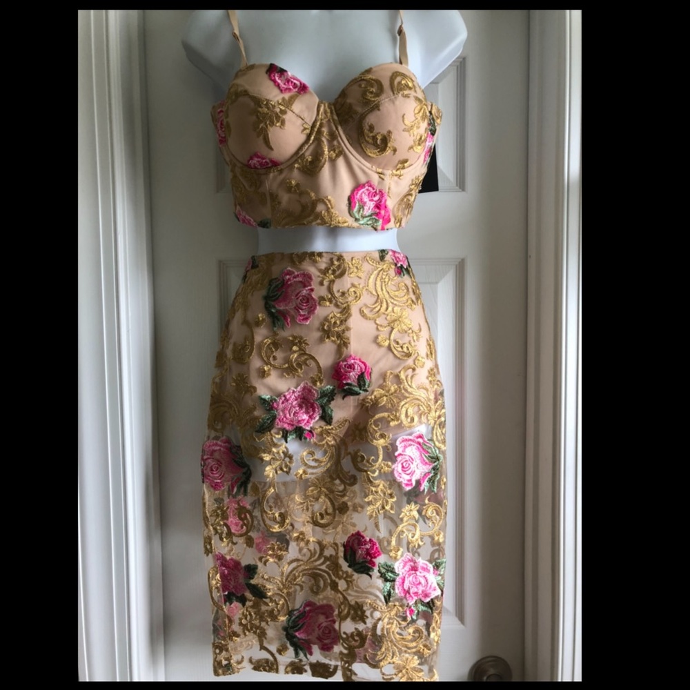 Pink and Green Two-Piece set